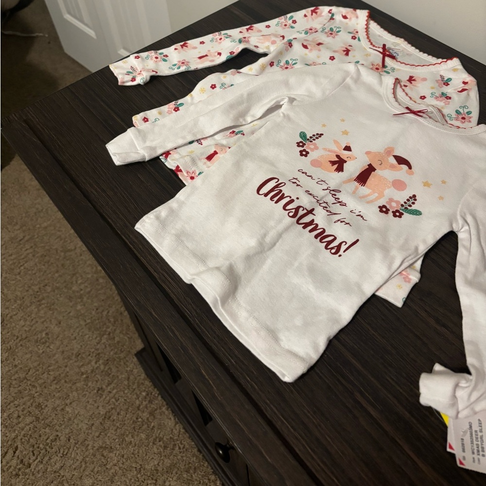 2 Christmas pj shirts